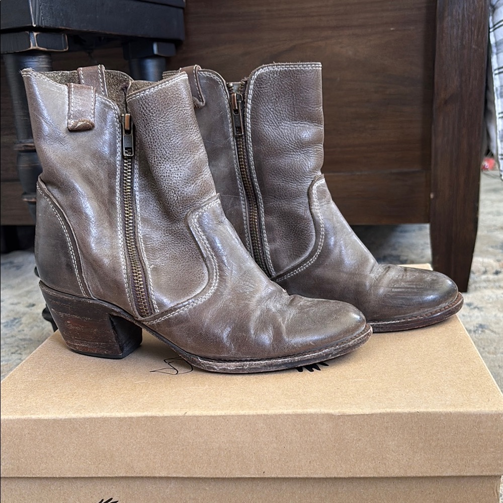 Women's Brown Leather Ankle Boots
